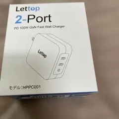 Lettop 2-Port PD 100W GaN充電器