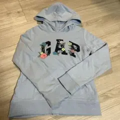 GAP KIDS XL ライトブルー 花柄パーカー長袖キッズ水色150