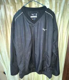 ミズノ薄手ウインドブレーカー 黒 Oサイズ 使用感あり