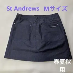 St Andrews ネイビー とブラウンのロゴ柄Mサイズインナーパンツカットのサムネイル