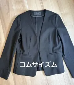 コムサイズムCOMME CA ISM ノーカラージャケット11号黒