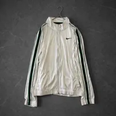 00s NIKE トラックジャケット　グリーン　袖ライン　Y2K