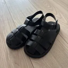 ZARAブラックサンダル 26