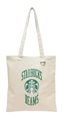 スタバ BEAMS トートバッグ College Design ベージュ