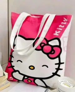 Hello Kitty キャンパストートバッグ　ピンク