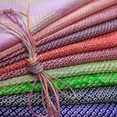 28　正絹絞り　約35×33㎝　10枚　吊るし雛　季節飾り　小物　ハンドメイド