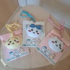 ちいかわミニお面 3点セット ちいかわ ハチワレ うさぎ 鈴付き 紐付き
