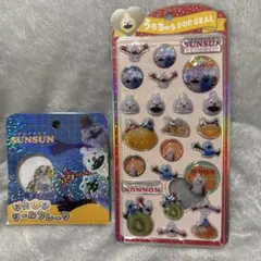 【正規品/新品】パペットスンスン　おはじきシール　うるちゅるポップシール　セット