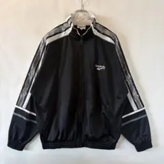 Reebok ジップジャケット トラックジャケット スポーツミックス 古着 黒のサムネイル
