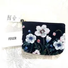 【新品未使用】FEILER フェイラー 花柄刺繍 ポーチ 小物入れ
