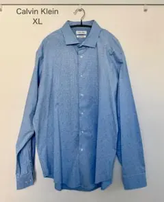 Calvin Klein メンズ長袖シャツ XL 上品総柄 美品