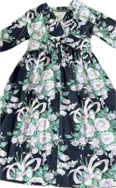 ◆グレースクラス◆4.6万◆バックドレープジャガードワンピース◆グリーン◆M ◇グレースクラス◇4.6万◇バックドレープジャガードワンピース