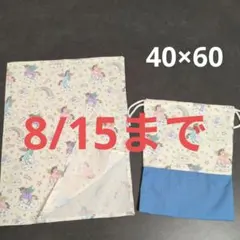 G381給食セット　ランチョンマット60×40、巾着袋　お値下げ中のサムネイル