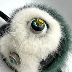 フェンディ バッグバグズ モンスター ファー バッグチャーム グリーン ブラック