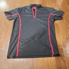 Oakley ブラック/レッド ハーフジップシャツL
