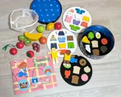 英語 知育　ワールドワイドキッズ　木製　絵本