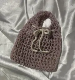 リボンの手持ちバッグ