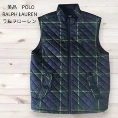 美品★ポロラルフローレン★キルティングベスト ★チェック★L