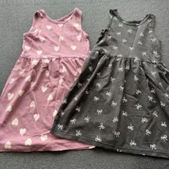 H&M エイチアンドエム　ワンピース　女の子　ハート柄　りぼん柄　110 セット