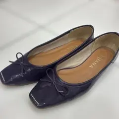DIANA パープル フラットシューズ