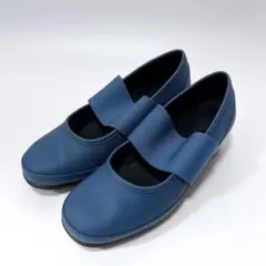 美品✨カンペール Alright パンプス ストラップ レザー ネイビー　38 美品✨カンペール Alright パンプス ストラップ レザー ネイビー