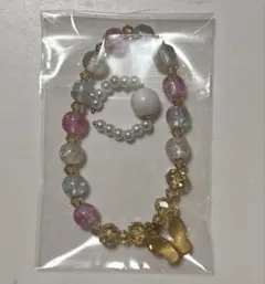 ビーズブレスレット：指輪セット