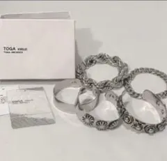 TOGAシルバースタッズ付きレザーブレスレット TOGA TOO ブレスレット レザー シルバー TOGA PULLA | 【TOGA