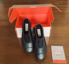 HUNTER ブラック レインシューズ　１６センチから16.５センチ