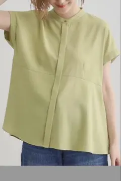 grove ライトグリーン 半袖シャツ フレアシルエットMサイズ