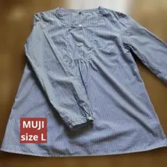 無印 MUJI 長袖シャツ チュニック プルオーバー