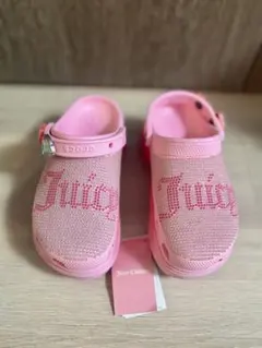 【新品・未使用】Juicy Couture ピンク クロッグサンダル　crocsのサムネイル
