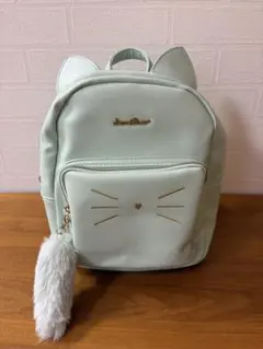 Secret Door リュック　猫耳　ミントグリーン しっぽファーチャーム付きのサムネイル
