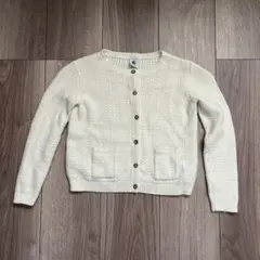 petit Bateau プチバトー　ニット　カーディガン　ホワイト　6ans