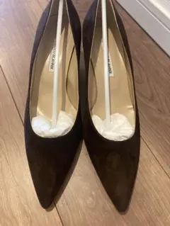 新品未使用茶色MANOLO BLAHNIK ダークブラウン ハイヒール40サイズ