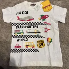 新品タグ付きSPUNKY KIDS 飛行機　電車　Tシャツ 95サイズ