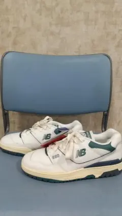 New Balance BB550PTB ホワイト/グリーン 26.5cmD