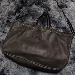 y2k 00s Archive bag BIG スタッズ カーキ ITALY