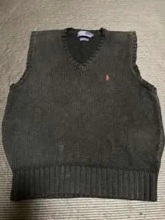 Polo by Ralph Lauren ブラック Vネック コットンベスト S