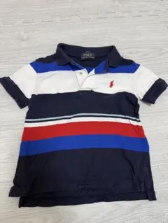 POLO ポロシャツ ネイビー ストライプ 2T