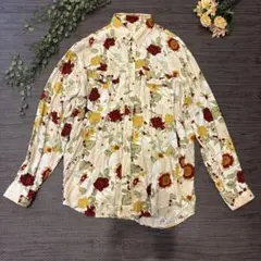 Karl Helmut レーヨン100% 長袖シャツ 総柄 バラ 花柄のサムネイル