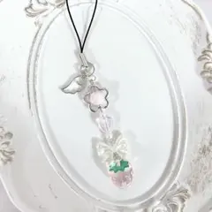 ビーズキーホルダー ビーズストラップ 韓国 コレクトブック y2k いちご