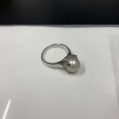 パール✴︎ダイヤモンドプラチナリング♡鑑別書付き✴︎ダイヤ1 