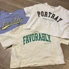 短丈Tシャツ3枚セット LTXC・repipi S-Mのサムネイル