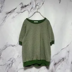 【クラシカルエルフ】 半袖ニット セーター グリーン系 L