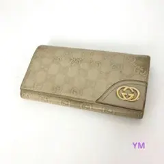 GUCCI グッチ グッチシマ 長財布 ベージュ レディース ブランド