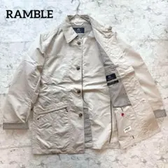 【RAMBLE】ナイロンジャケット ライトアウター ベージュ 通勤 仕事 M