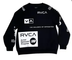 【極美品】RVCA ルーカ 総柄 長袖　トレーナー　S ブラック