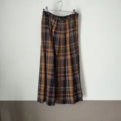 チェック柄プリーツロングスカート　アーバンリサーチ