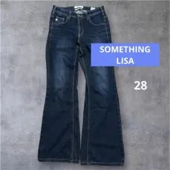 【Something LISA】28 ブーツカットデニムパンツ　濃いめカラーのサムネイル
