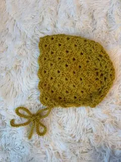 ベビーボンネット ハンドメイド かぎ針編み